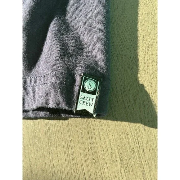 Salty Crew Men's Large T-Shirt Blue Find Refuge In The Sea Fishing 100% Cotton - Picture 4 of 5